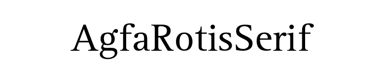 AgfaRotisSerif font preview