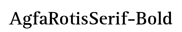 AgfaRotisSerif-Bold font preview