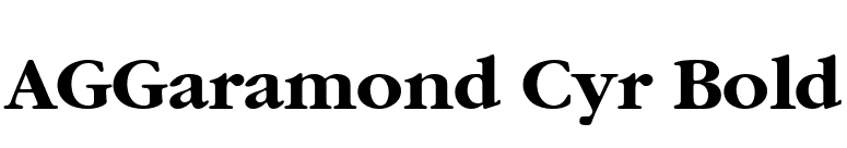 AGGaramond Cyr Bold font preview