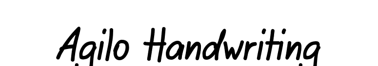 Agilo Handwriting font preview