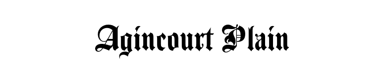 Agincourt Plain font preview