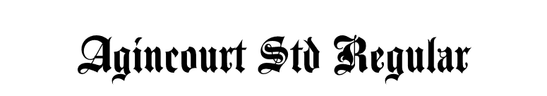 Agincourt Std Regular font preview