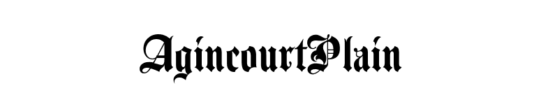 AgincourtPlain font preview