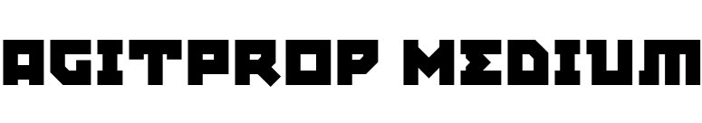 AgitProp Medium font preview