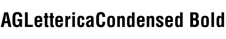 AGLettericaCondensed Bold font preview