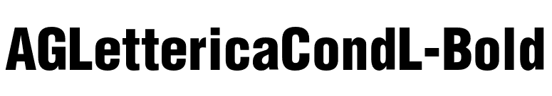 AGLettericaCondL-Bold font preview