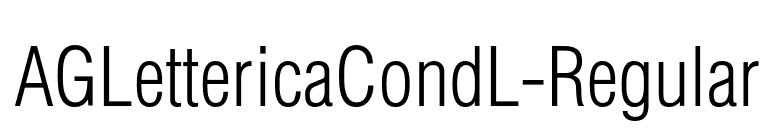 AGLettericaCondL-Regular font preview