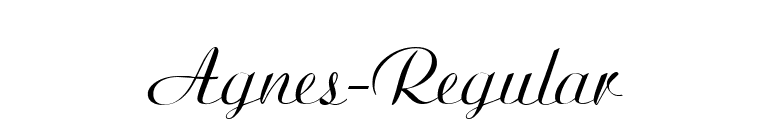 Agnes-Regular font preview