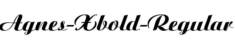 Agnes-Xbold-Regular font preview