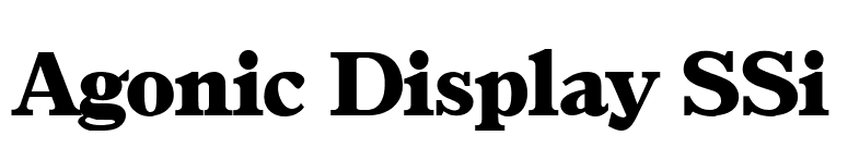 Agonic Display SSi font preview