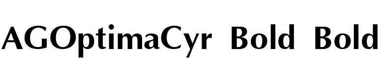 AGOptimaCyr Bold Bold font preview