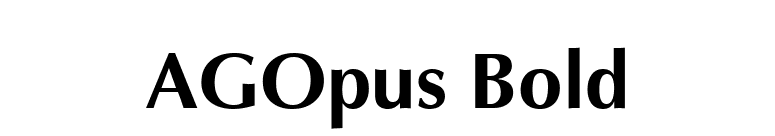 AGOpus Bold font preview