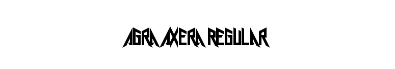 Agra Axera Regular font preview