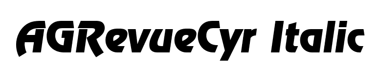 AGRevueCyr Italic font preview