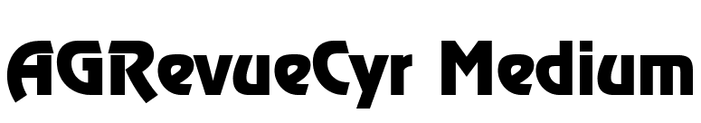 AGRevueCyr Medium font preview