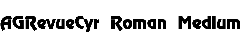 AGRevueCyr Roman Medium font preview