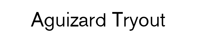 Aguizard Tryout font preview
