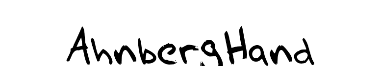 AhnbergHand font preview
