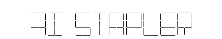 AI stapler font preview