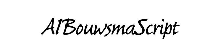 AIBouwsmaScript font preview