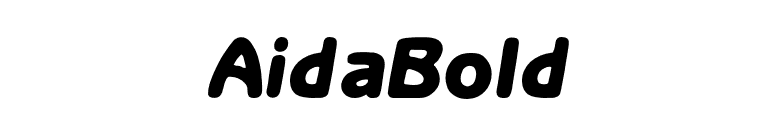 AidaBold font preview