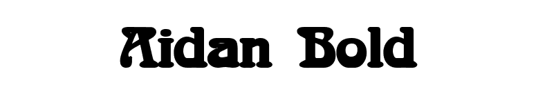 Aidan Bold font preview