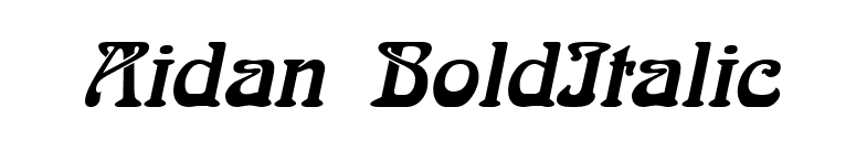 Aidan BoldItalic font preview