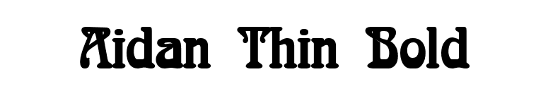 Aidan Thin Bold font preview