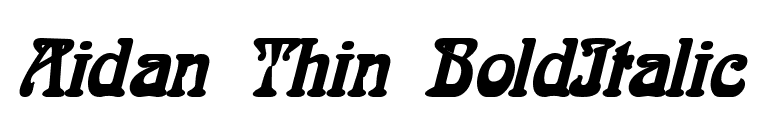 Aidan Thin BoldItalic font preview
