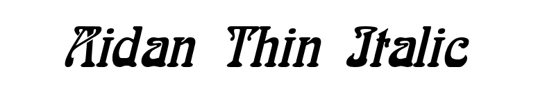 Aidan Thin Italic font preview