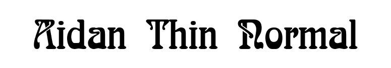 Aidan Thin Normal font preview