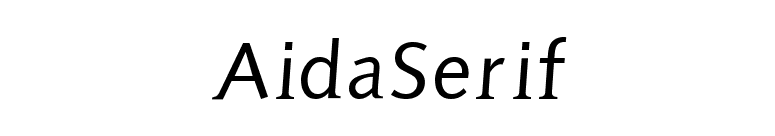 AidaSerif font preview