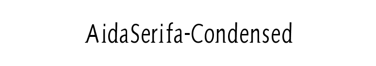 AidaSerifa-Condensed font preview