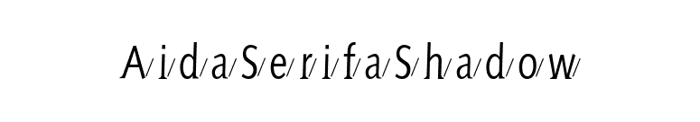 AidaSerifaShadow font preview