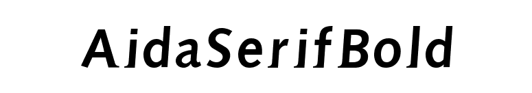 AidaSerifBold font preview