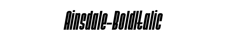 Ainsdale-BoldItalic font preview