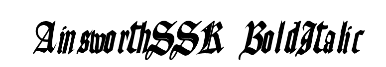 AinsworthSSK BoldItalic font preview