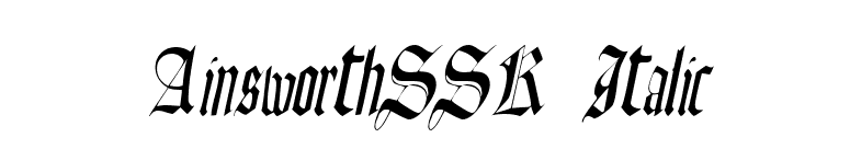 AinsworthSSK Italic font preview