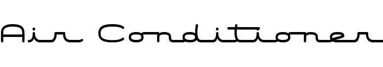 Air Conditioner font preview