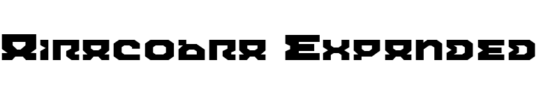 Airacobra Expanded font preview