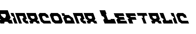 Airacobra Leftalic font preview