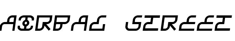 Airbag Street font preview