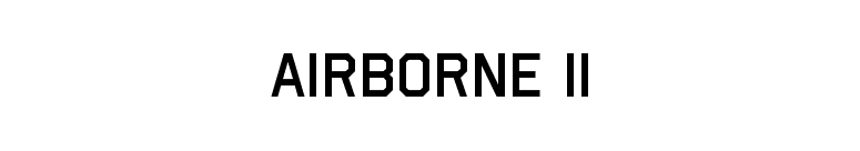 Airborne II font preview