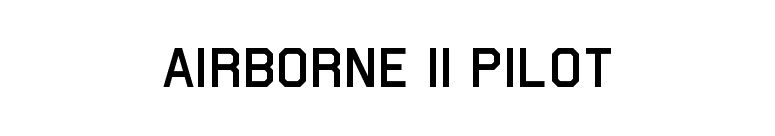 Airborne II Pilot font preview