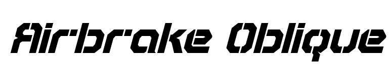 Airbrake Oblique font preview