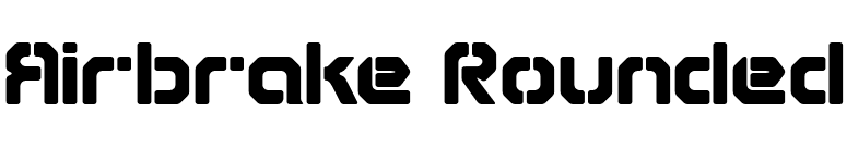Airbrake Rounded font preview