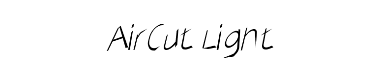 AirCut Light font preview