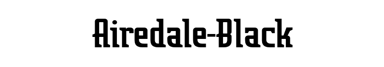 Airedale-Black font preview