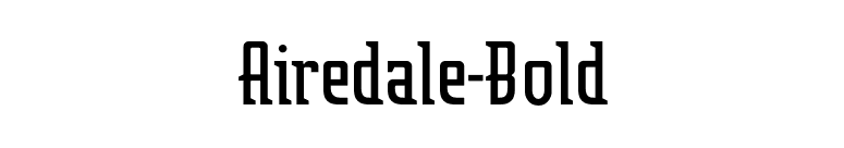 Airedale-Bold font preview