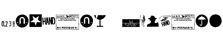 AirMail-Postage font preview